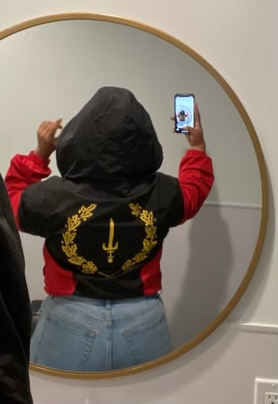 BLACK AMERICAN HERITAGE FLAG JACKET (Waist Length)