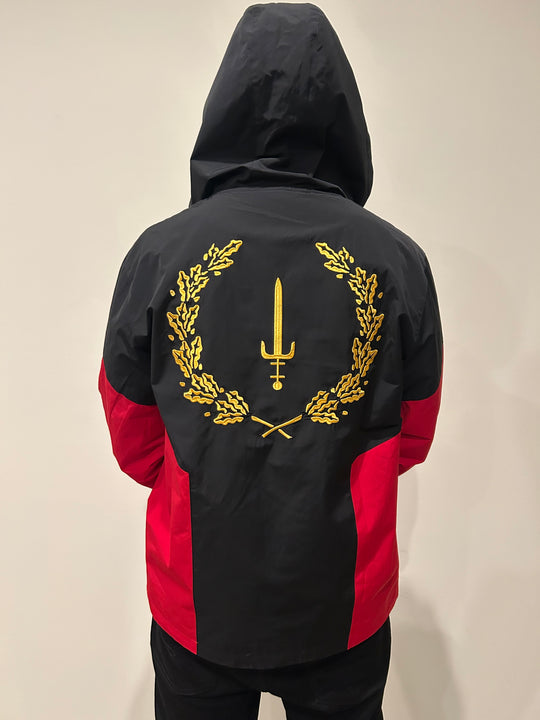 BLACK AMERICAN HERITAGE FLAG JACKET (Standard Length)