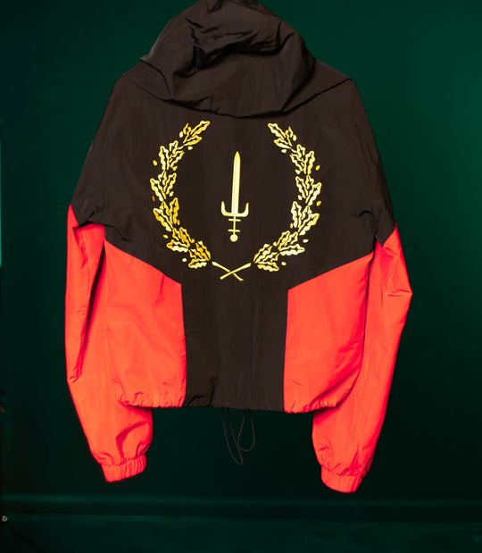 BLACK AMERICAN HERITAGE FLAG JACKET (Waist Length)