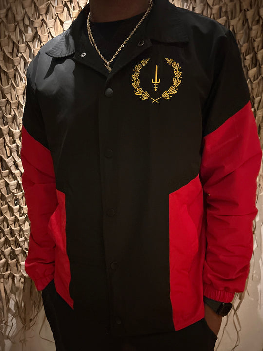 BLACK AMERICAN HERITAGE FLAG JACKET (Coaches Style)